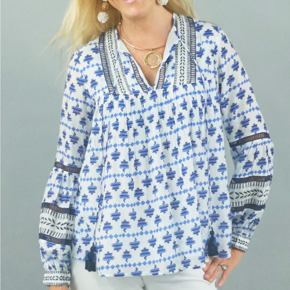 CK Bradley Oopsy top XL Charleton blue NWT